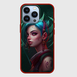 Чехол для iPhone 13 Pro Джинкс иллюстрация лига легенд, цвет: 3D-красный