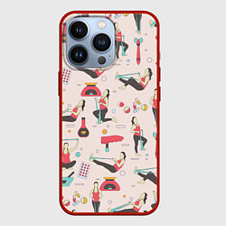 Чехол для iPhone 13 Pro Sport woman, цвет: 3D-красный