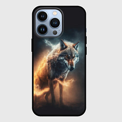 Чехол для iPhone 13 Pro Стихия волка, цвет: 3D-черный