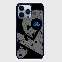 Чехол для iPhone 13 Pro Форма Cloud 9 black, цвет: 3D-тёмно-синий