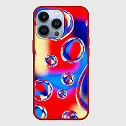 Чехол для iPhone 13 Pro Объемные цветные пузыри, цвет: 3D-красный