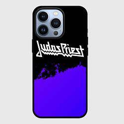 Чехол для iPhone 13 Pro Judas Priest purple grunge, цвет: 3D-черный