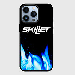 Чехол для iPhone 13 Pro Skillet blue fire, цвет: 3D-черный