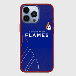 Чехол для iPhone 13 Pro Форма Copenhagen Flames, цвет: 3D-красный