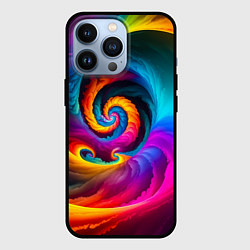 Чехол для iPhone 13 Pro Радужная воронка, цвет: 3D-черный