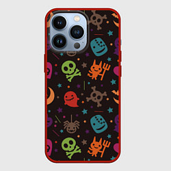 Чехол для iPhone 13 Pro Весёлый хэллоуин, цвет: 3D-красный