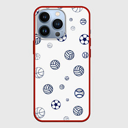 Чехол для iPhone 13 Pro Balls, цвет: 3D-красный