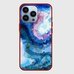 Чехол для iPhone 13 Pro Blue mosaic, цвет: 3D-красный