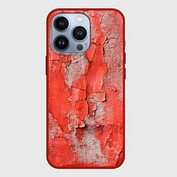 Чехол для iPhone 13 Pro Красные и серые трещины, цвет: 3D-красный