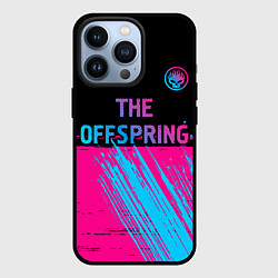 Чехол для iPhone 13 Pro The Offspring - neon gradient: символ сверху, цвет: 3D-черный