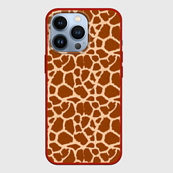 Чехол для iPhone 13 Pro Шкура Жирафа - Giraffe, цвет: 3D-красный