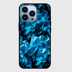 Чехол для iPhone 13 Pro Кристаллическая текстура, цвет: 3D-черный