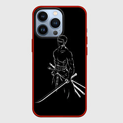 Чехол для iPhone 13 Pro Roronoa Zoro - One Piece, цвет: 3D-красный