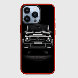 Чехол для iPhone 13 Pro Чёрный Гелендваген, цвет: 3D-красный