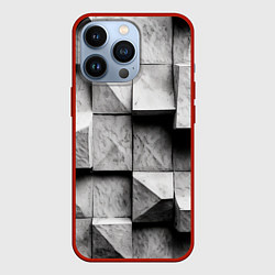 Чехол для iPhone 13 Pro Каменные плиты и обман зрения, цвет: 3D-красный