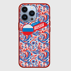 Чехол для iPhone 13 Pro Made in Russia, цвет: 3D-красный
