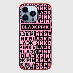 Чехол для iPhone 13 Pro Blackpink - pink text, цвет: 3D-красный