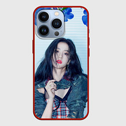 Чехол для iPhone 13 Pro Blackpink Jisoo, цвет: 3D-красный