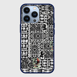Чехол для iPhone 13 Pro Орнамент древних цивилизаций, цвет: 3D-тёмно-синий
