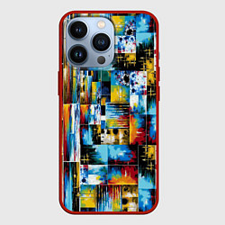 Чехол для iPhone 13 Pro Современная живопись, цвет: 3D-красный