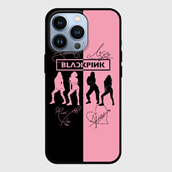 Чехол для iPhone 13 Pro Blackpink силуэт девушек, цвет: 3D-черный