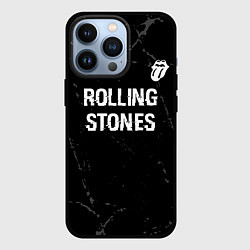 Чехол для iPhone 13 Pro Rolling Stones glitch на темном фоне: символ сверх, цвет: 3D-черный