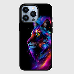 Чехол для iPhone 13 Pro Лев в космосе и звезды, цвет: 3D-черный