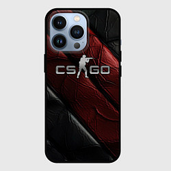 Чехол для iPhone 13 Pro CS GO dark red texture, цвет: 3D-черный