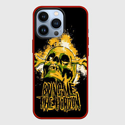 Чехол для iPhone 13 Pro Bring me the horizon - skull, цвет: 3D-красный