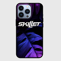 Чехол iPhone 13 Pro Skillet neon monstera