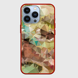 Чехол для iPhone 13 Pro Abstraction mosaic, цвет: 3D-красный