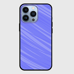 Чехол для iPhone 13 Pro Диагональные полосы сиреневый, цвет: 3D-черный