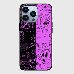 Чехол для iPhone 13 Pro Dead inside purple black, цвет: 3D-черный