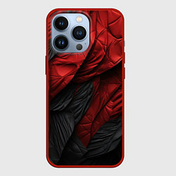 Чехол для iPhone 13 Pro Red black texture, цвет: 3D-красный