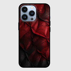 Чехол для iPhone 13 Pro Black red texture, цвет: 3D-черный
