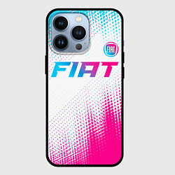 Чехол iPhone 13 Pro Fiat neon gradient style: символ сверху