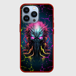 Чехол для iPhone 13 Pro Alien - neon style, цвет: 3D-красный