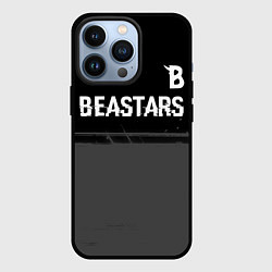 Чехол для iPhone 13 Pro Beastars glitch на темном фоне: символ сверху, цвет: 3D-черный
