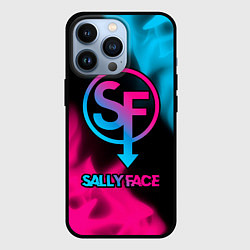 Чехол для iPhone 13 Pro Sally Face - neon gradient, цвет: 3D-черный