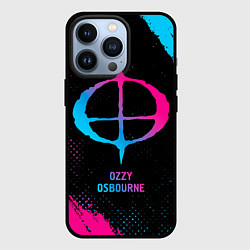 Чехол для iPhone 13 Pro Ozzy Osbourne - neon gradient, цвет: 3D-черный