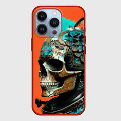 Чехол для iPhone 13 Pro Art skull - irezumi - Japan, цвет: 3D-красный