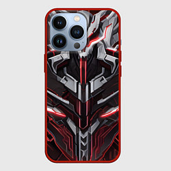 Чехол для iPhone 13 Pro Красная кибер броня, цвет: 3D-красный