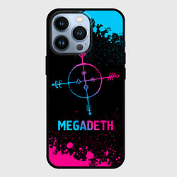 Чехол для iPhone 13 Pro Megadeth - neon gradient, цвет: 3D-черный