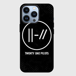 Чехол для iPhone 13 Pro Twenty One Pilots glitch на темном фоне, цвет: 3D-черный