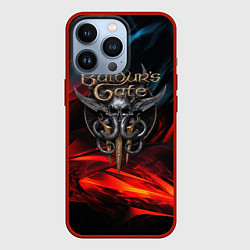 Чехол для iPhone 13 Pro Baldurs Gate 3 logo, цвет: 3D-красный