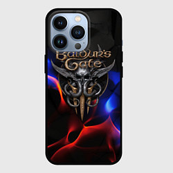 Чехол для iPhone 13 Pro Baldurs Gate 3 blue red fire, цвет: 3D-черный