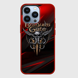 Чехол для iPhone 13 Pro Baldurs Gate 3 logo geometry, цвет: 3D-красный