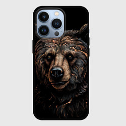 Чехол для iPhone 13 Pro Медведь крупный, цвет: 3D-черный