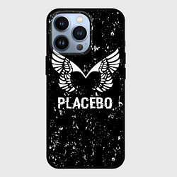 Чехол для iPhone 13 Pro Placebo glitch на темном фоне, цвет: 3D-черный