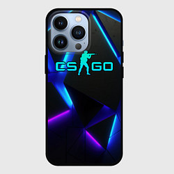 Чехол для iPhone 13 Pro CSGO neon geometry, цвет: 3D-черный